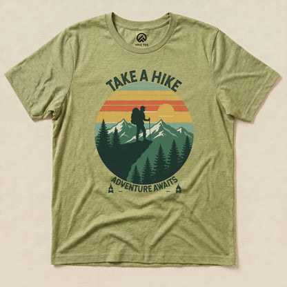 Hike Tee T-Shirt Heather Green / S Take a Hike Vinrage Shirt