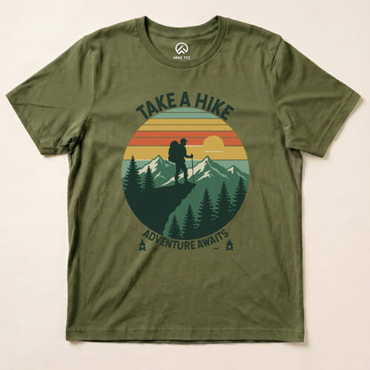 Hike Tee T-Shirt Military Green / S Take a Hike Vinrage Shirt