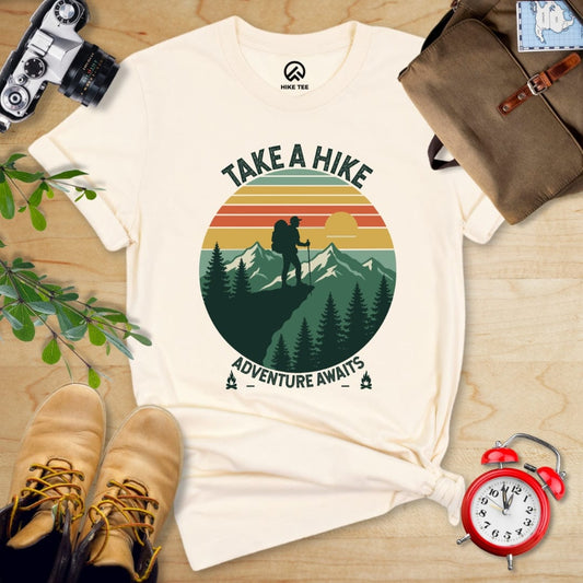 Hike Tee T-Shirt Natural / S Take a Hike Vinrage Shirt