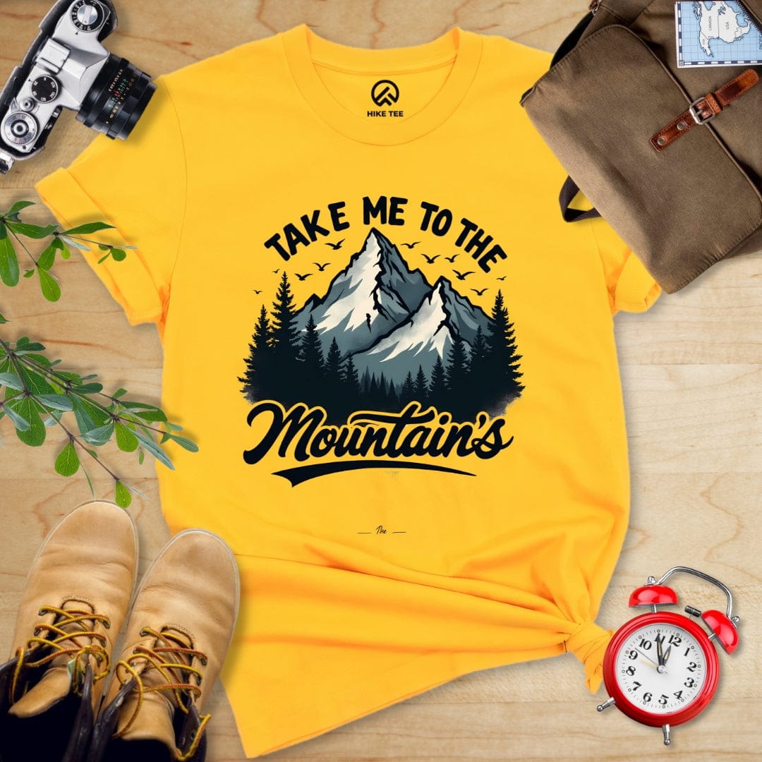 Hike Tee T-Shirt Gold / S Take Me Shirt