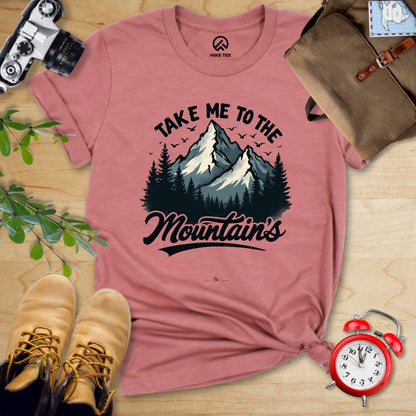 Hike Tee T-Shirt Heather Mauve / S Take Me Shirt