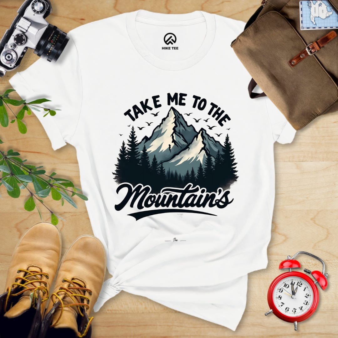 Hike Tee T-Shirt White / S Take Me Shirt