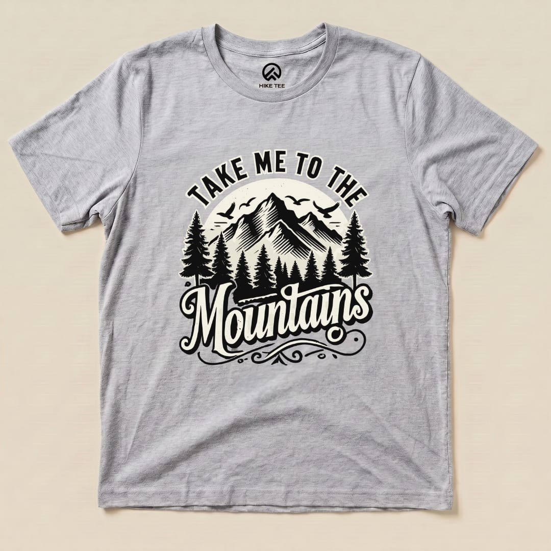 Take me to the Mountains Shirt Hike Tee T-Shirt Athletic Heather / S