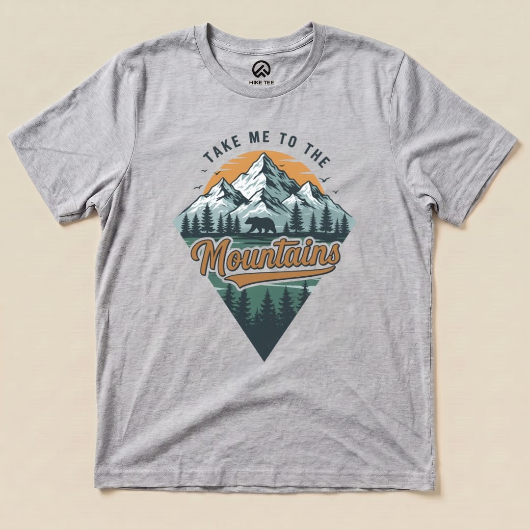 Take Me To The Mountains Shirt Hike Tee T-Shirt Athletic Heather / S