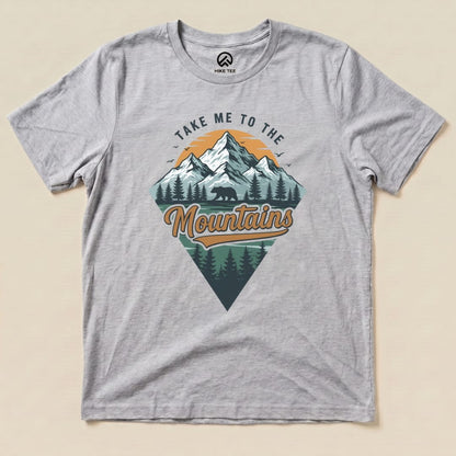 Take Me To The Mountains Shirt Hike Tee T-Shirt Athletic Heather / S