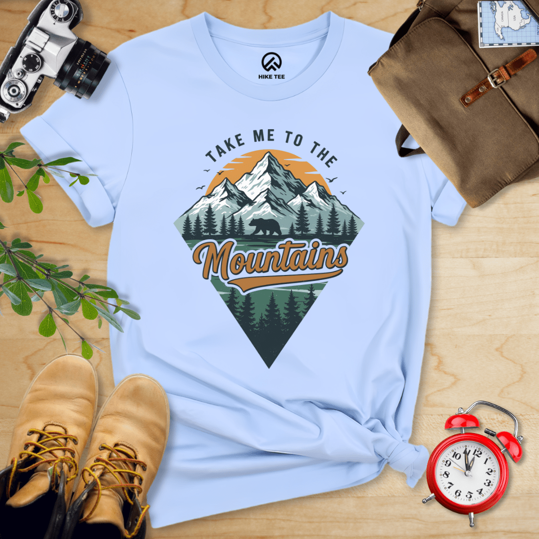 Hike Tee T-Shirt Baby Blue / S Take Me To The Mountains Shirt