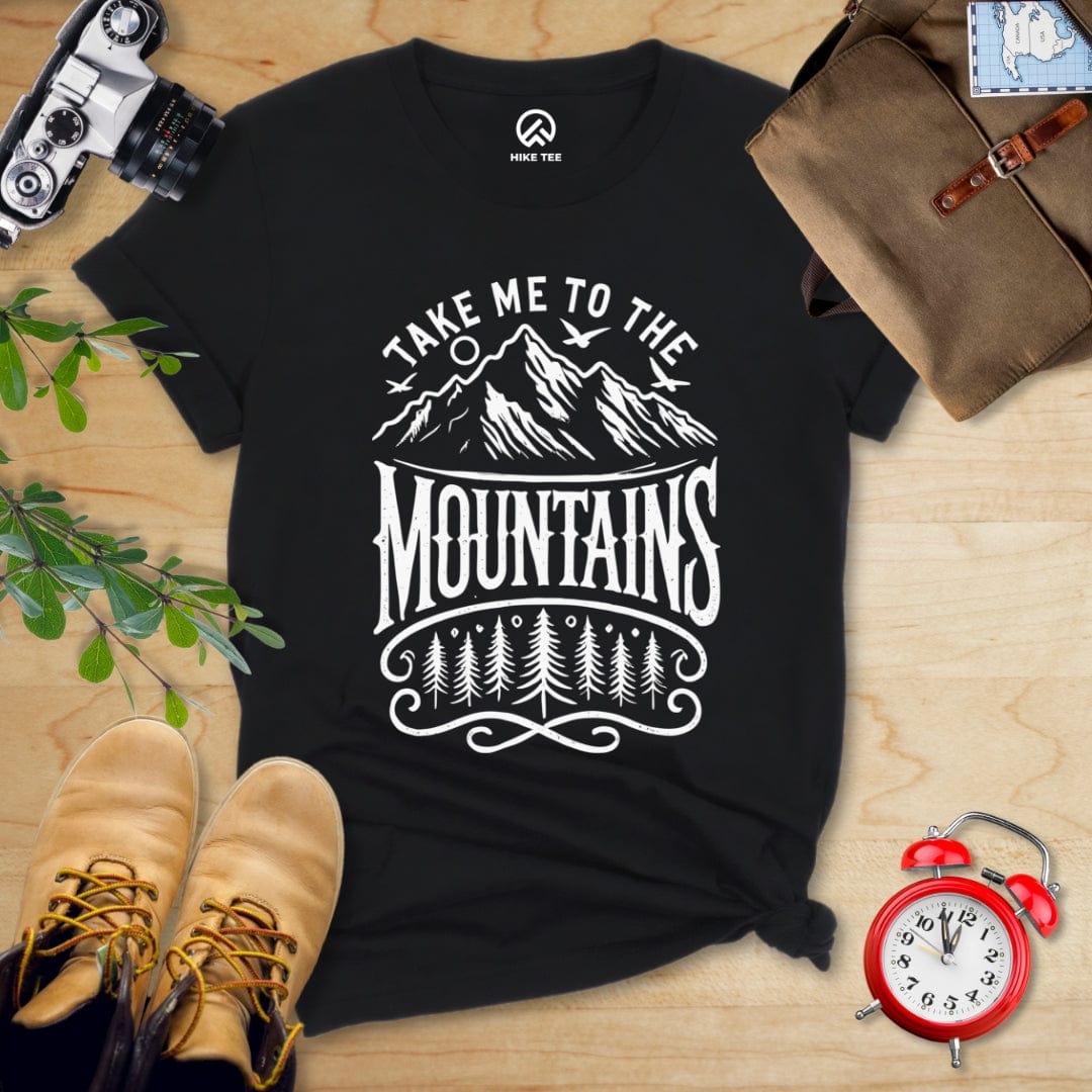 Hike Tee T-Shirt Black / S Take Me To The Mountains Shirt