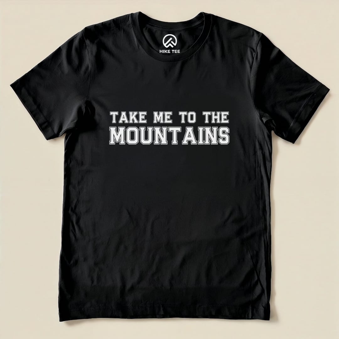 Take Me To The Mountains Shirt Hike Tee T-Shirt Black / S
