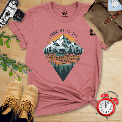 Hike Tee T-Shirt Heather Mauve / S Take Me To The Mountains Shirt