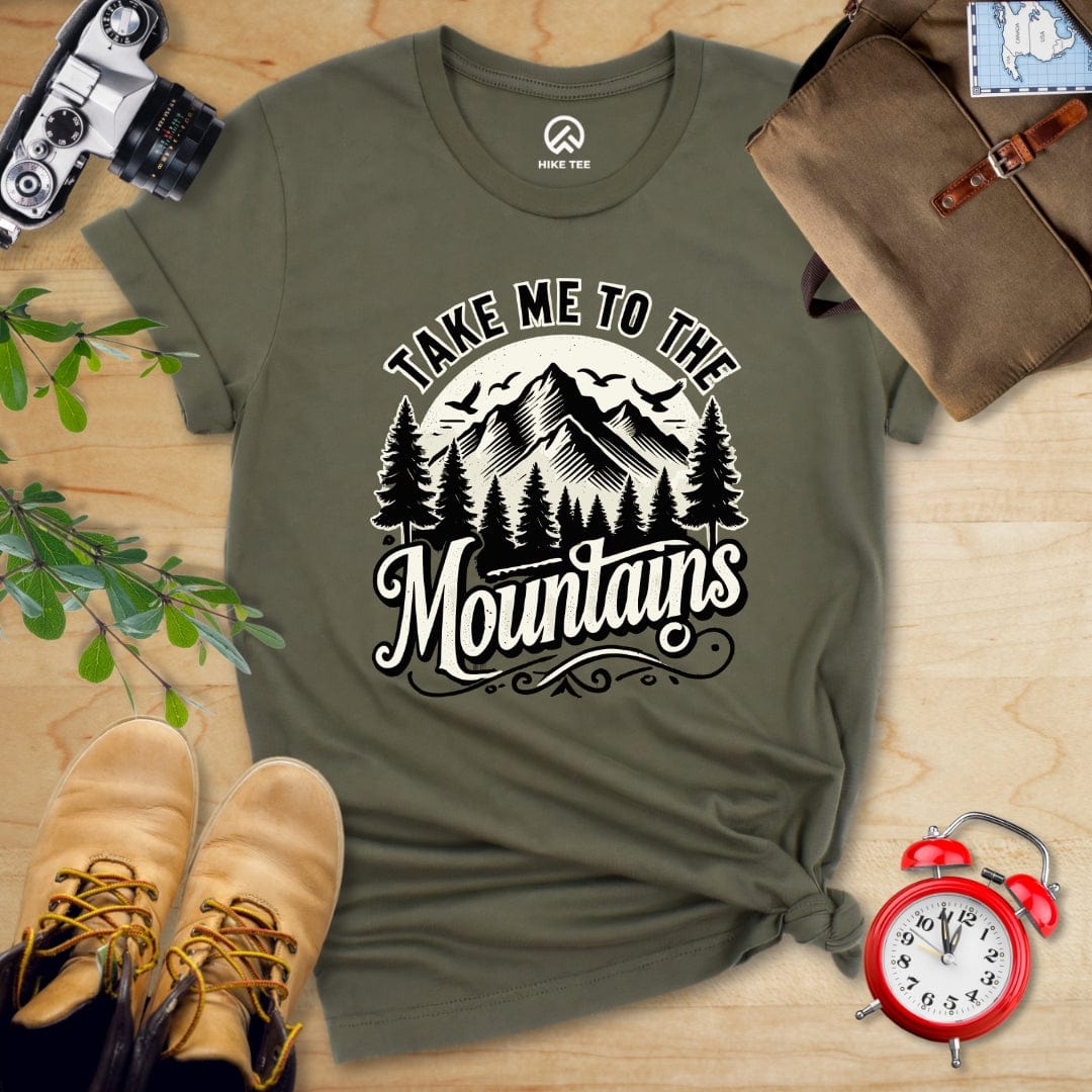 Hike Tee T-Shirt Military Green / S Take me to the Mountains Shirt