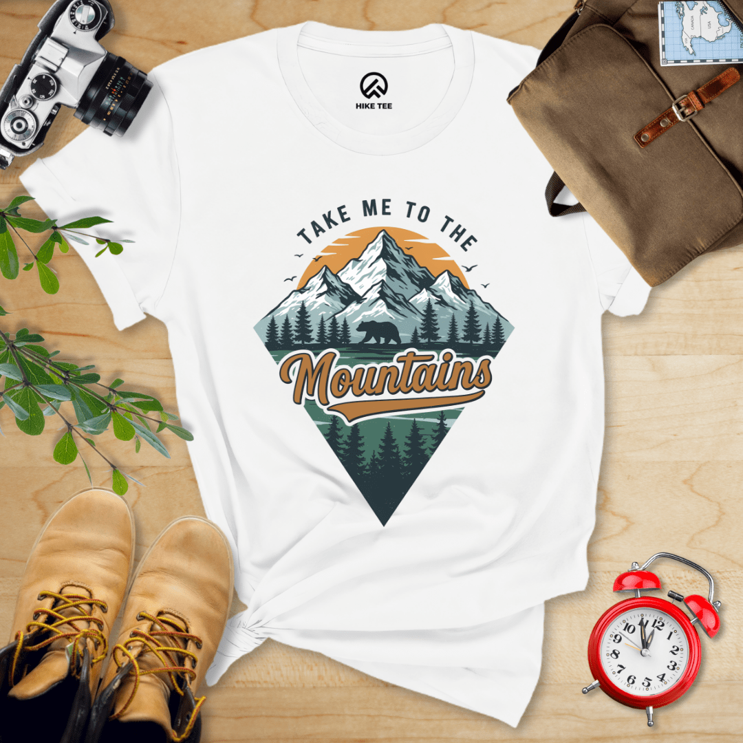 Hike Tee T-Shirt White / S Take Me To The Mountains Shirt