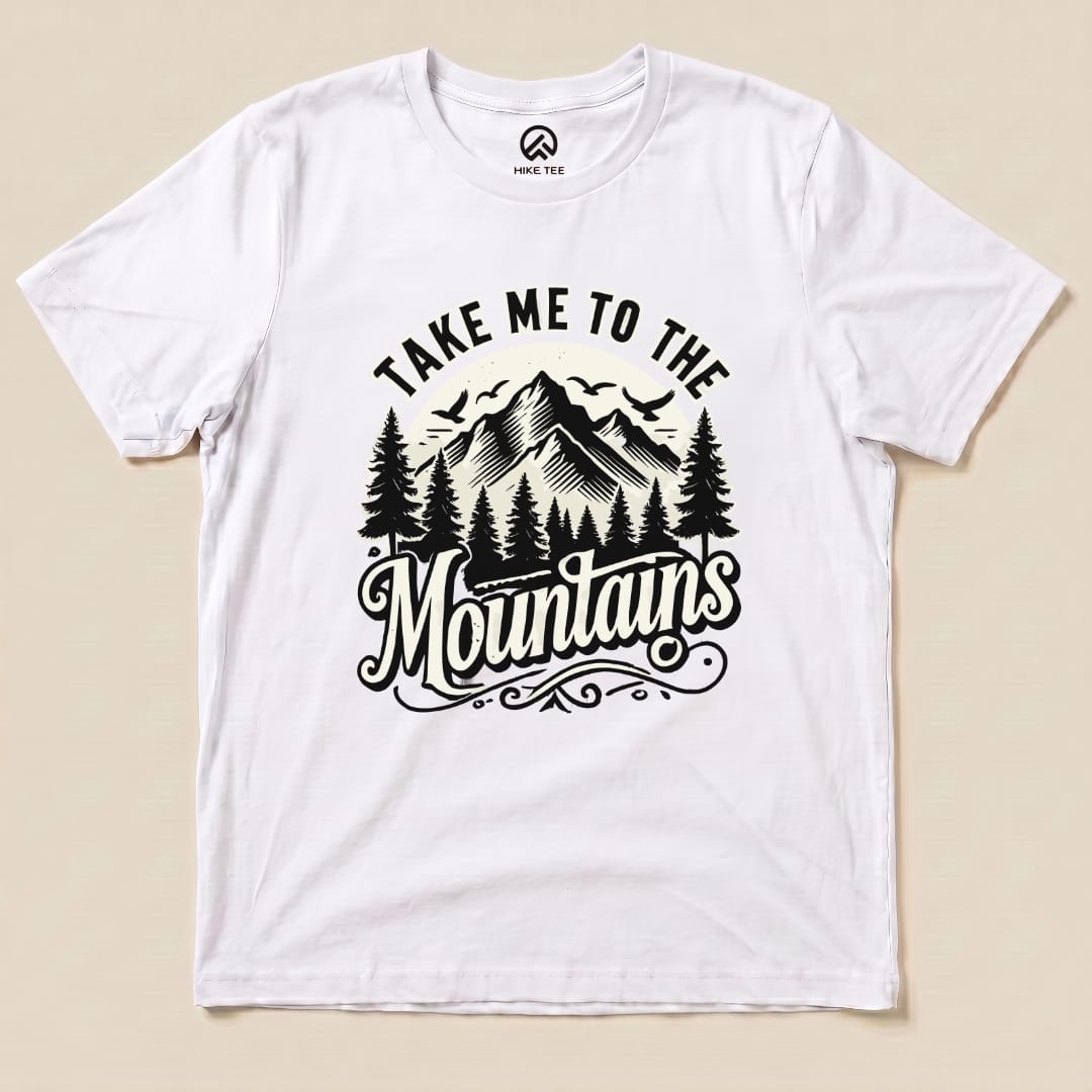 Take me to the Mountains Shirt Hike Tee T-Shirt White / S