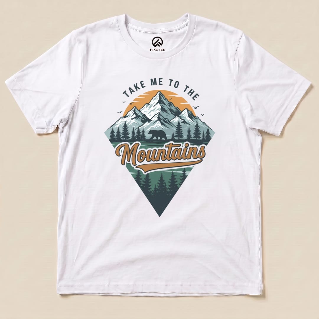 Take Me To The Mountains Shirt Hike Tee T-Shirt White / S