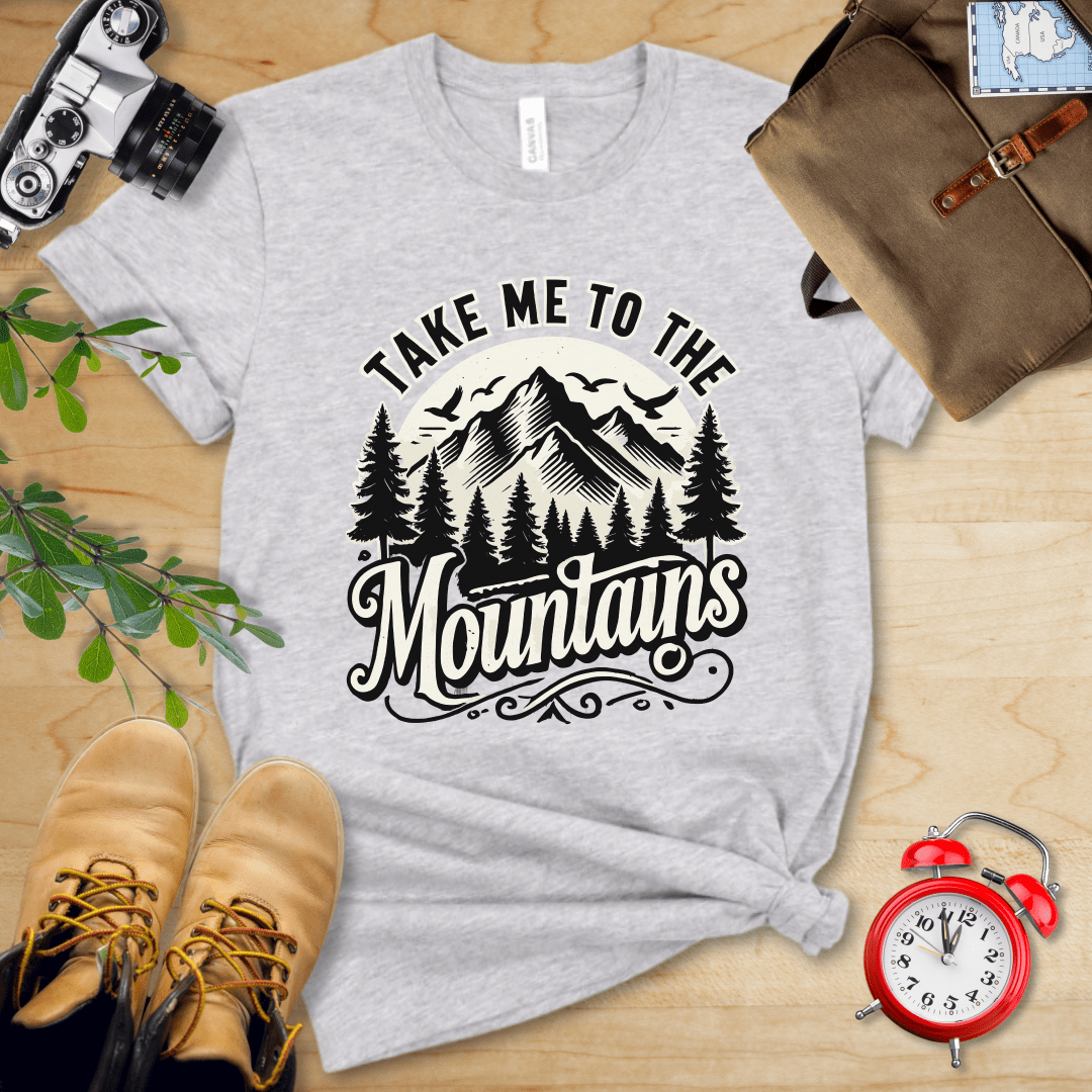 Printify T-Shirt Athletic Heather / S Take me to the Mountains