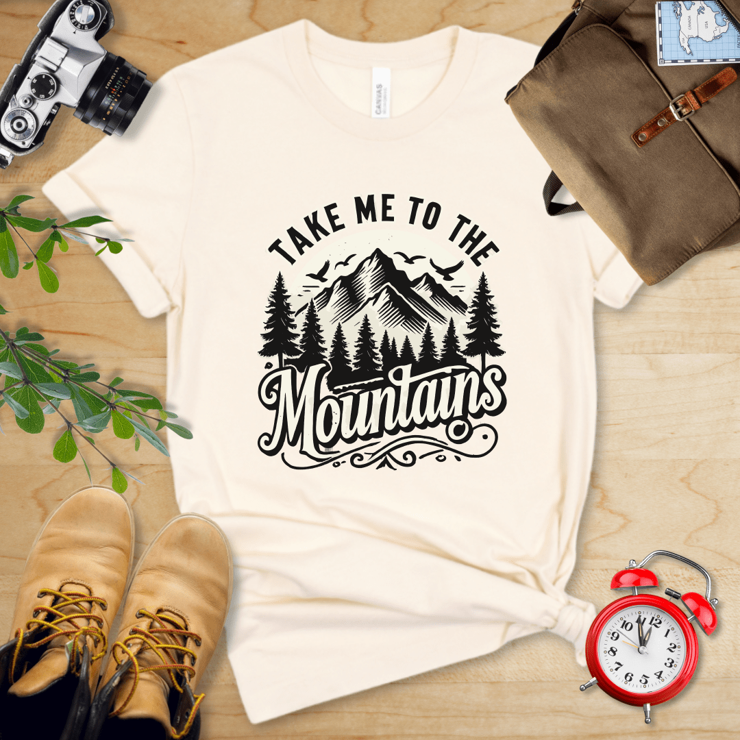 Printify T-Shirt Natural / S Take me to the Mountains