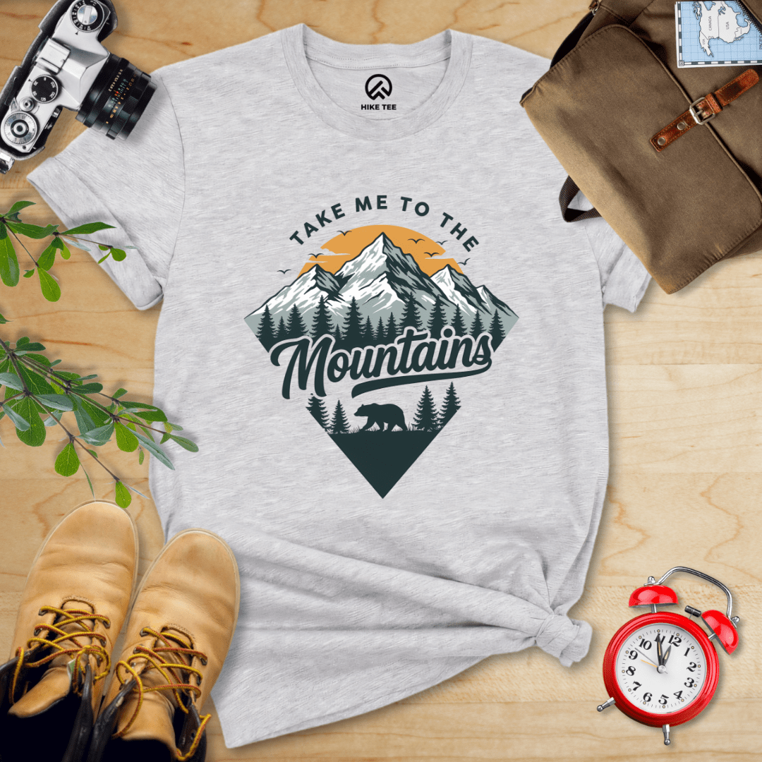 Hike Tee T-Shirt Athletic Heather / S Take Me To The Mountians Shirt