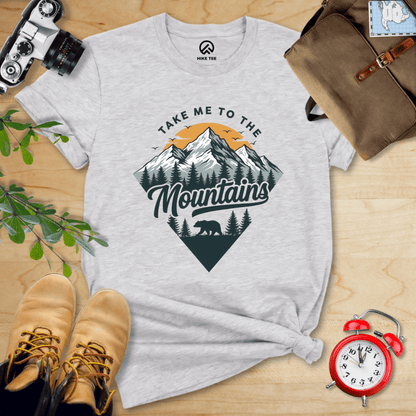 Hike Tee T-Shirt Athletic Heather / S Take Me To The Mountians Shirt