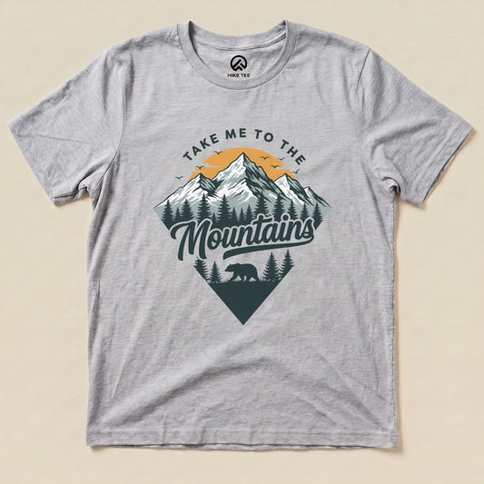 Take Me To The Mountians Shirt Hike Tee T-Shirt Athletic Heather / S