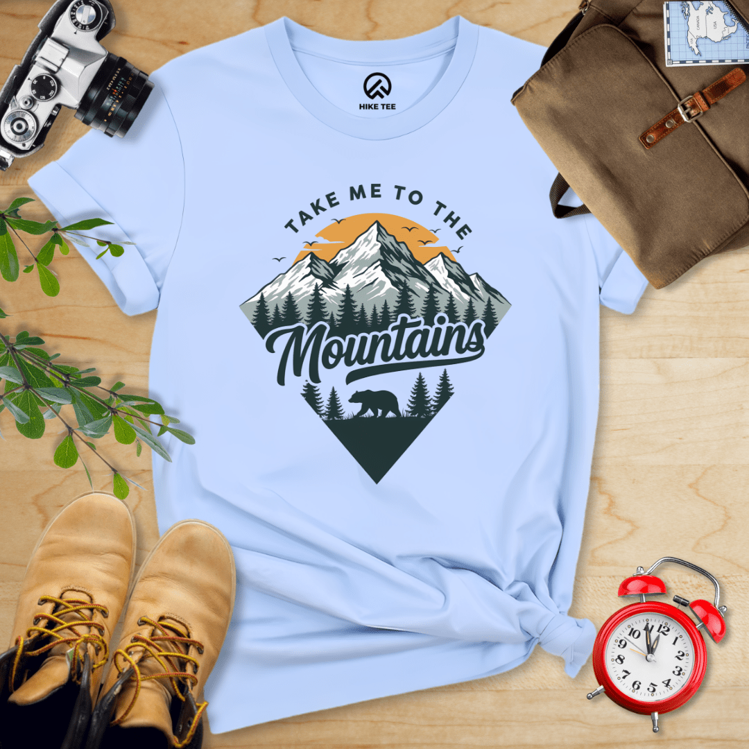Hike Tee T-Shirt Baby Blue / S Take Me To The Mountians Shirt