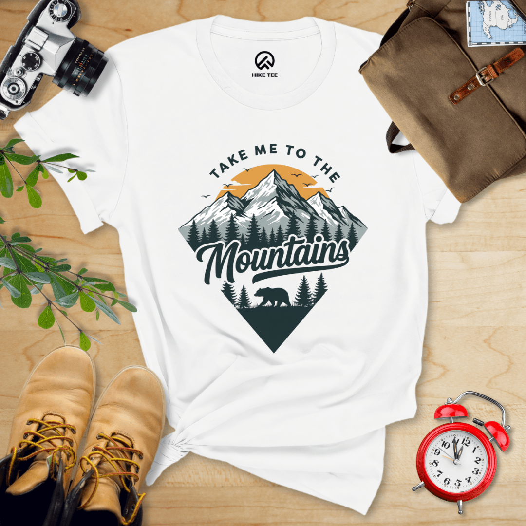 Hike Tee T-Shirt White / S Take Me To The Mountians Shirt
