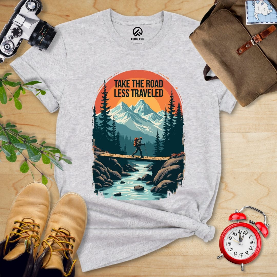 Hike Tee T-Shirt Athletic Heather / S Take the Road Less Traveled Shirt