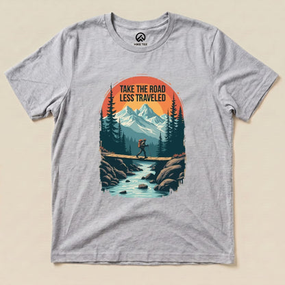 Take the Road Less Traveled Shirt Hike Tee T-Shirt Athletic Heather / S