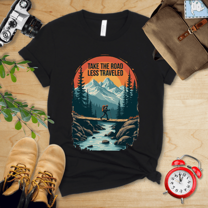 Printify T-Shirt Black / S Take the Road Less Traveled Shirt