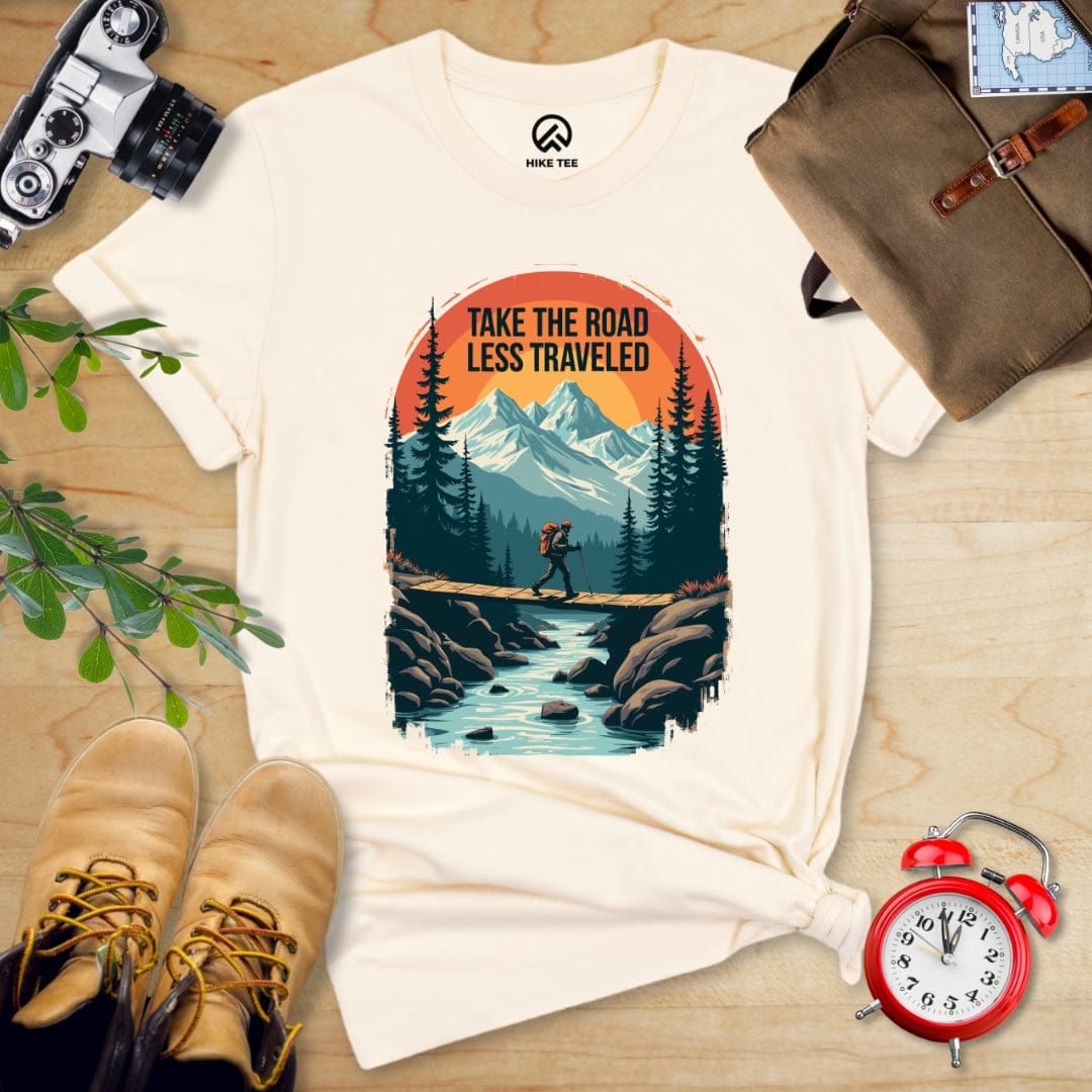 Hike Tee T-Shirt Natural / S Take the Road Less Traveled Shirt