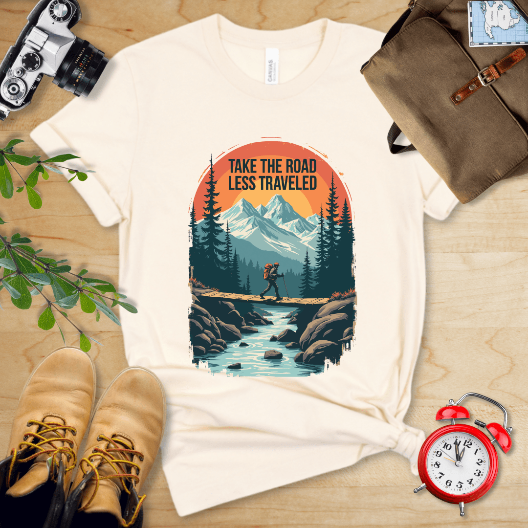 Printify T-Shirt Natural / S Take the Road Less Traveled Shirt