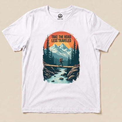 Take the Road Less Traveled Shirt Hike Tee T-Shirt White / S