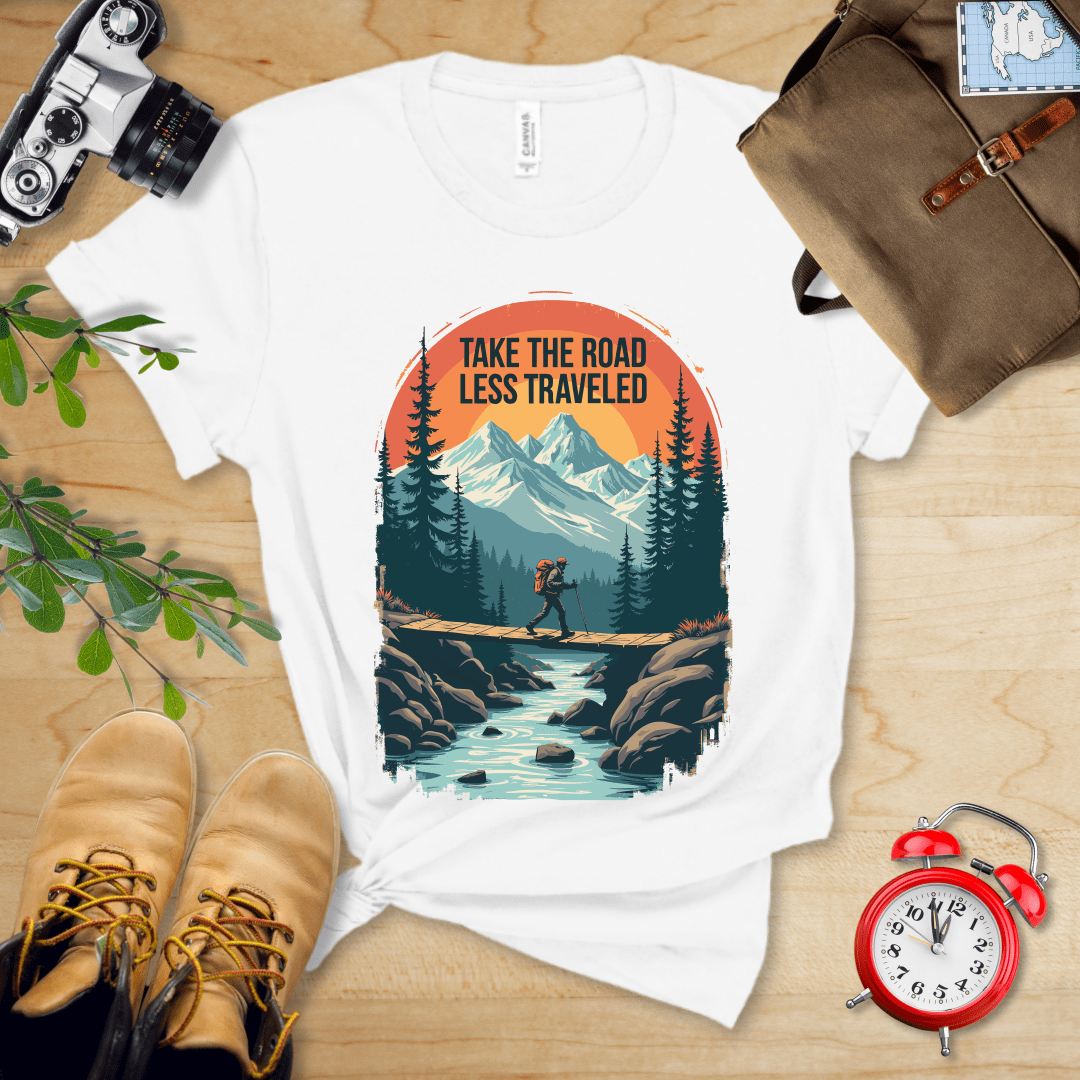 Printify T-Shirt White / S Take the Road Less Traveled Shirt