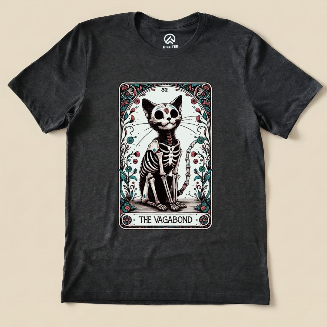 Tarrot Cat Vagabond Shirt Hike Tee T-Shirt Dark Grey Heather / S