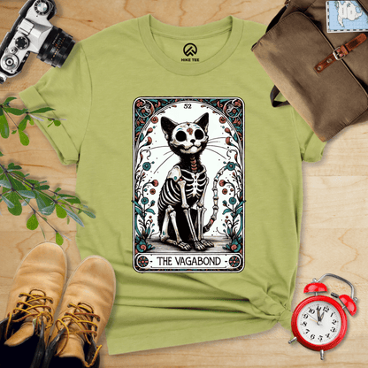 Hike Tee T-Shirt Heather Green / S Tarrot Cat Vagabond Shirt
