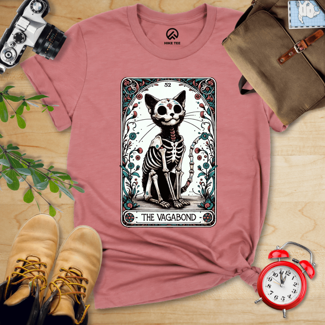 Hike Tee T-Shirt Heather Mauve / S Tarrot Cat Vagabond Shirt
