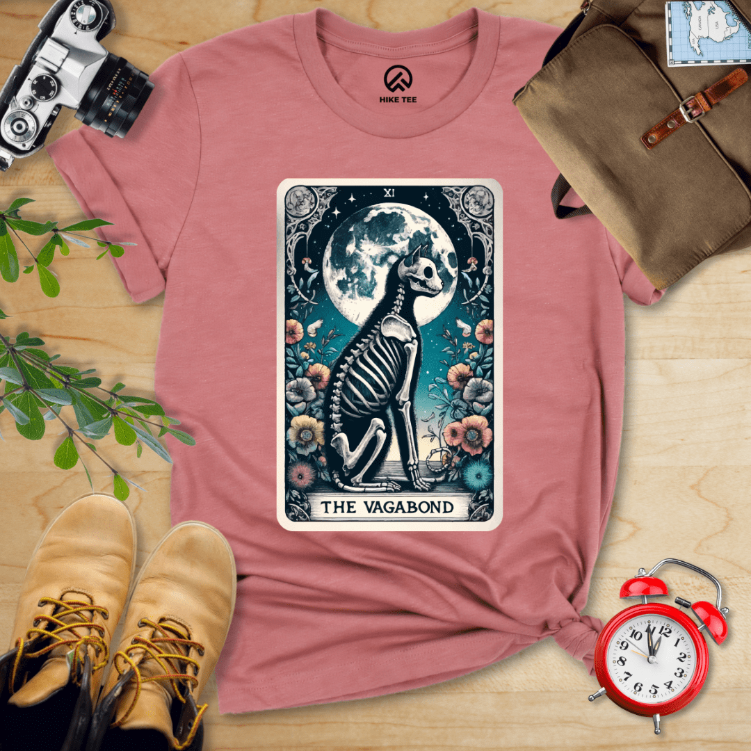 Hike Tee T-Shirt Heather Mauve / S Tarrot Cat Vagabond Shirt