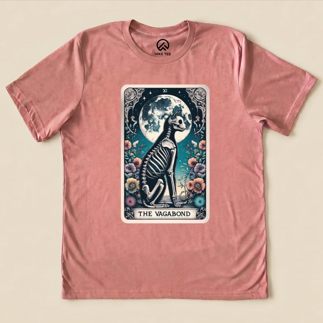 Tarrot Cat Vagabond Shirt Hike Tee T-Shirt Heather Mauve / S