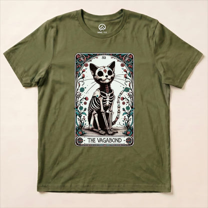 Tarrot Cat Vagabond Shirt Hike Tee T-Shirt Military Green / S