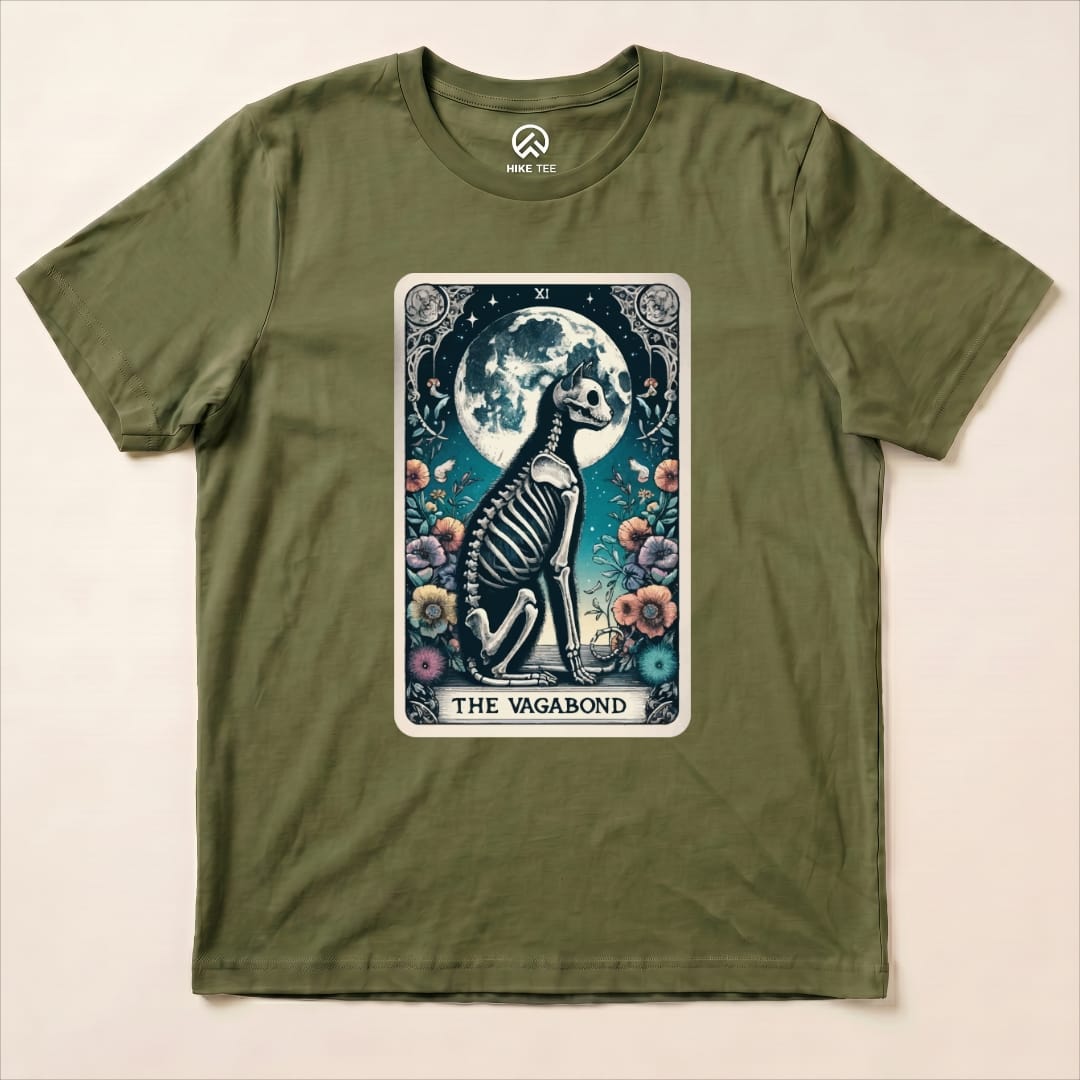Tarrot Cat Vagabond Shirt Hike Tee T-Shirt Military Green / S