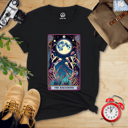 Hike Tee T-Shirt Black / S Tarrot Raccoon Shirt