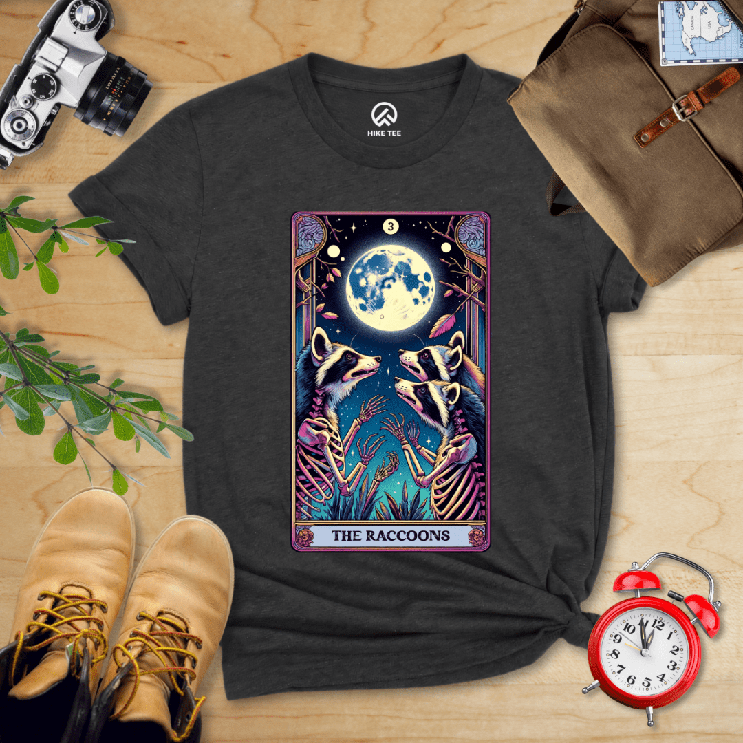 Hike Tee T-Shirt Dark Grey Heather / S Tarrot Raccoon Shirt