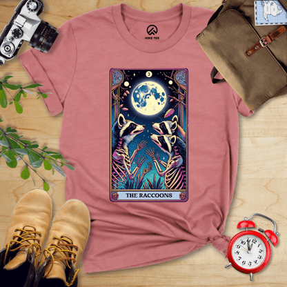 Hike Tee T-Shirt Heather Mauve / S Tarrot Raccoon Shirt