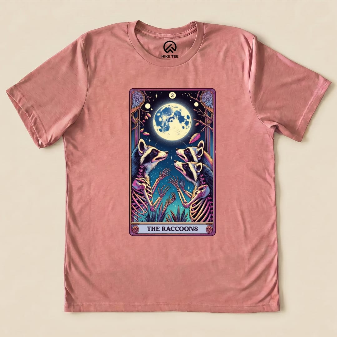 Tarrot Raccoon Shirt Hike Tee T-Shirt Heather Mauve / S