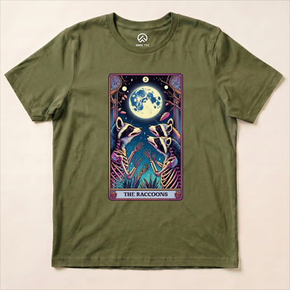 Tarrot Raccoon Shirt Hike Tee T-Shirt Military Green / S
