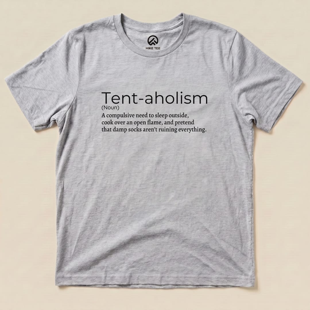 Tent-aholizm Definition Shirt Hike Tee T-Shirt Athletic Heather / S
