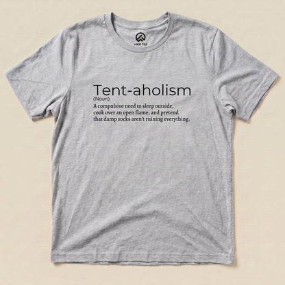 Tent-aholizm Definition Shirt Hike Tee T-Shirt Athletic Heather / S