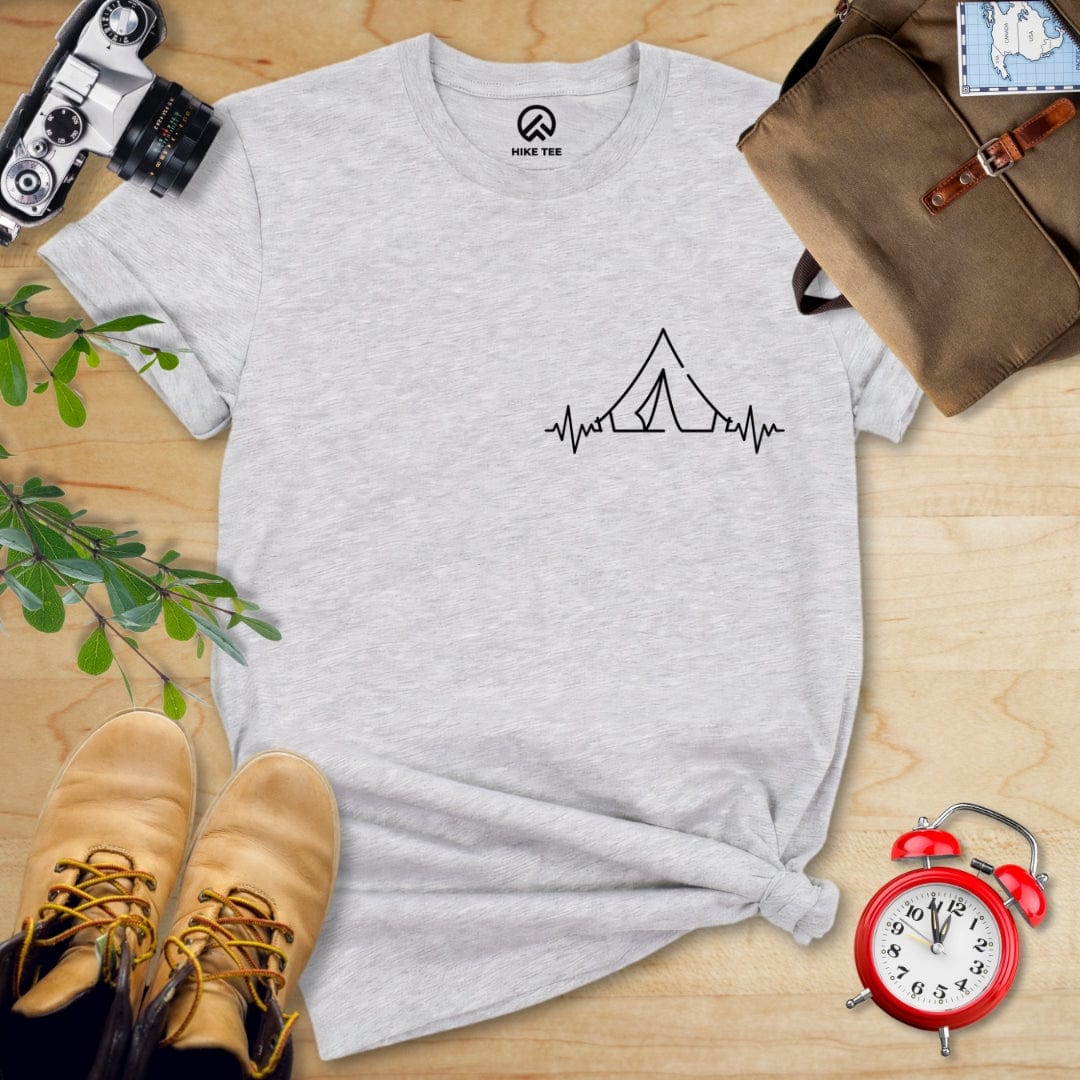 Hike Tee T-Shirt Athletic Heather / S Tent Heart Rate Shirt
