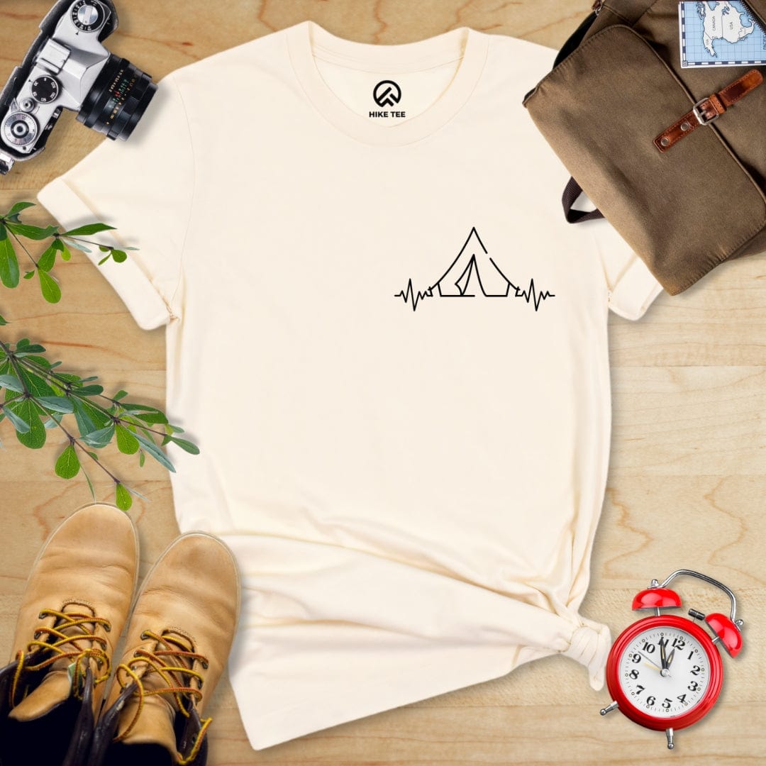 Hike Tee T-Shirt Natural / S Tent Heart Rate Shirt