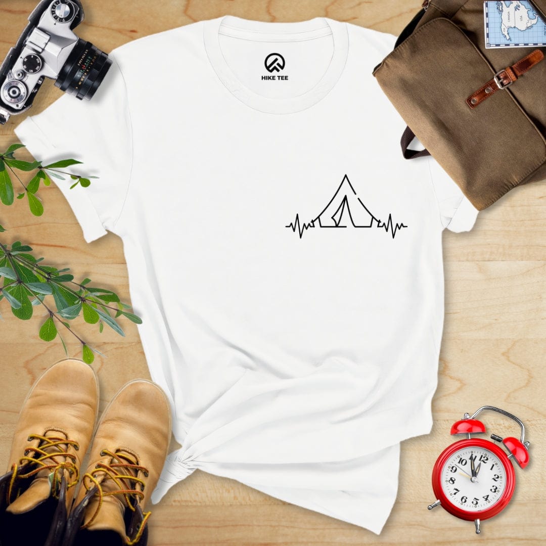 Hike Tee T-Shirt White / S Tent Heart Rate Shirt