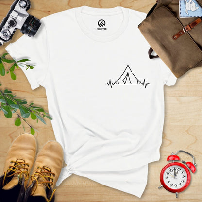Hike Tee T-Shirt White / S Tent Heart Rate Shirt