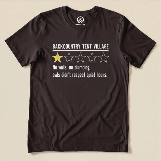 Tent Village Review Shirt Hike Tee T-Shirt Brown / S